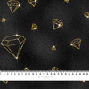 Black & Gold Glamour wz.7 - looped knit fabric with elastane ITY