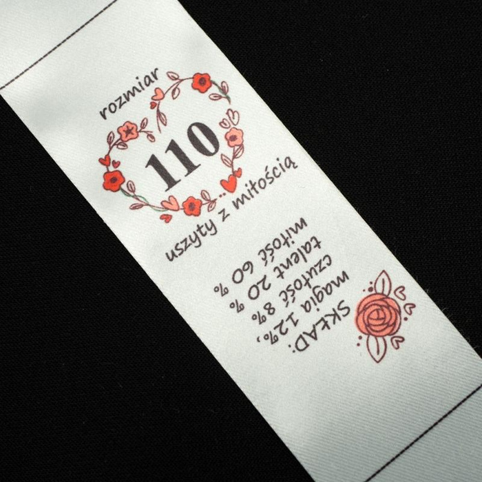 Mädchen Textillabel - Größe 140 - 4 Stck Set