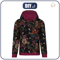CLASSIC WOMEN’S HOODIE (POLA) - FLOWERS WZ.62 - sewing set L