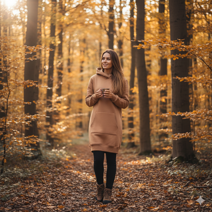 DIY Set - HOODIE "LUXA" MOCHA MOUSSE - XXXL/XXXXL