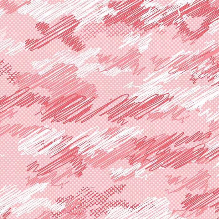 CAMOUFLAGE - scribble / red - Cotton woven fabric