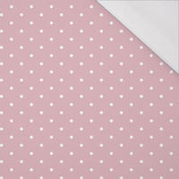 DOTS WHITE / light pink - single jersey TE210