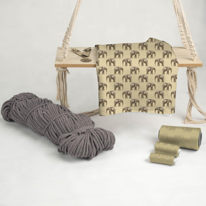 ELEPHANTS (SAFARI) - looped knit fabric