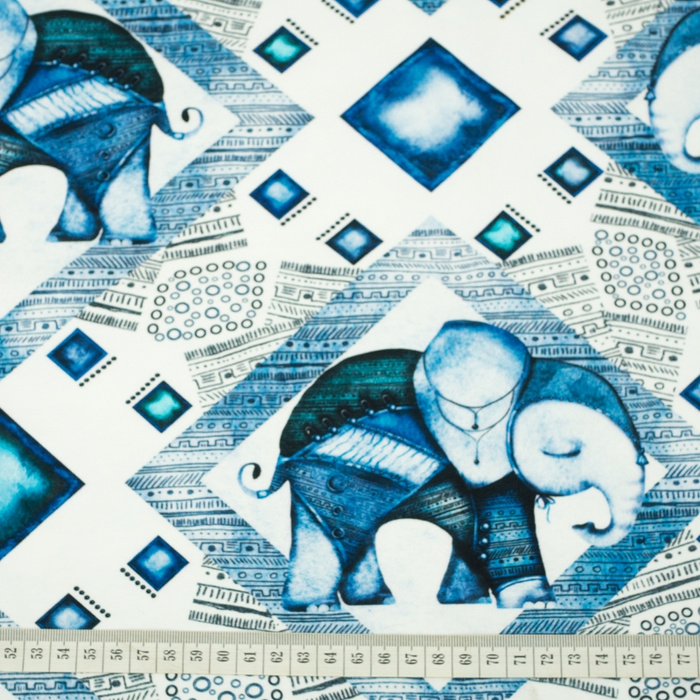 INDIE CHARME / blau - SP250 French Terry mit Elasthan