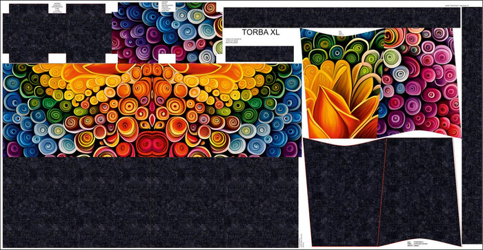 Taška XL s sáčkem 2 v 1 - ABSTRACT CANVAS - sada siti