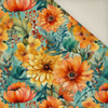 FLOWERS PAPAYA ORANGE WZ. 13 - Welur tapicerski