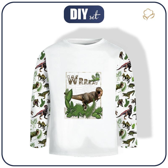 LONGSLEEVE - DINO ROŚLINY - single jersey (122/128)