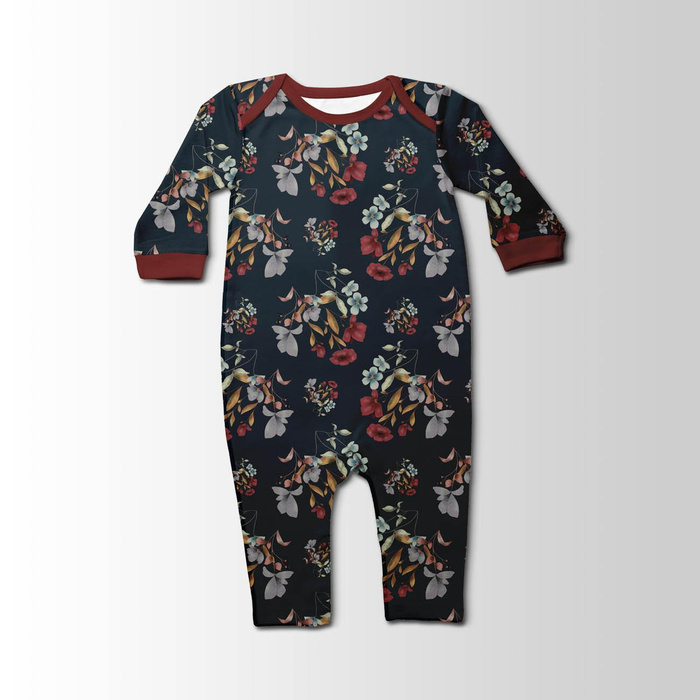 DARK FLOWERS (INTO THE WOODS) - Waterproof woven fabric