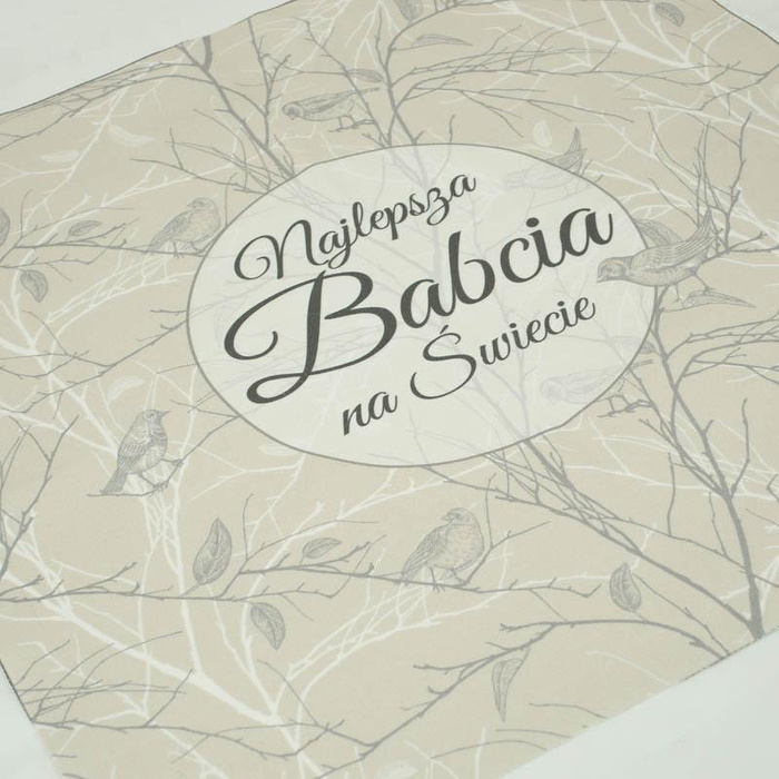 PANEL PODUSZKOWY - Najlepsza Babcia na Świecie/ ptaki - HOME DECOR PREMIUM