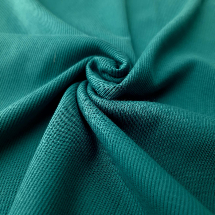 Rib Jersey fabric Unicolour - TRANSFORMATIVE TEAL (D-247)