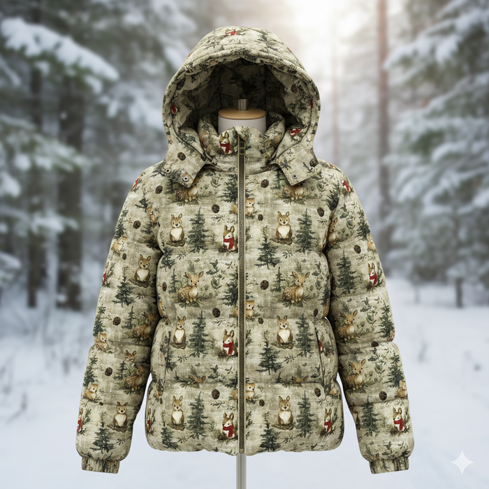WINTER ANIMALS WZ.3- Welur tapicerski