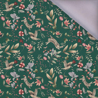 50CM HARES AND BIRDS / BOTTLED GREEN (INTO THE WOODS) - softshell