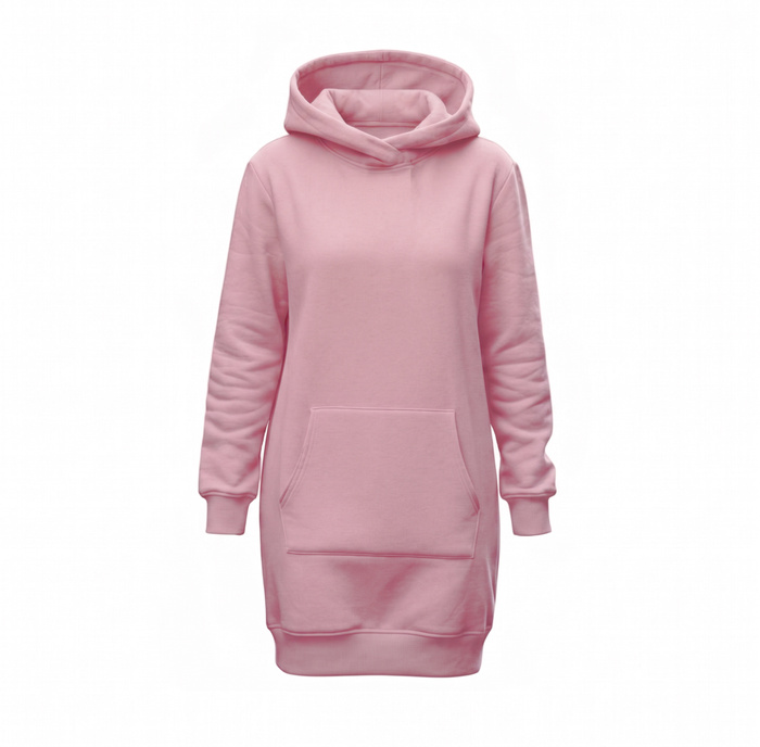DIY Set - Klokaní mikina "LUXA" - KVARCOVÁ RŮŽE - M/L