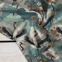 50cm Japanese Garden wz.2  (birds) - Crepe