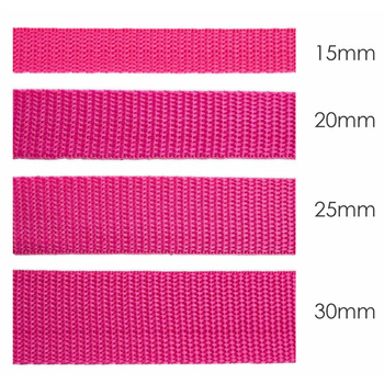 Webbing tape - fuchsia / Choice of sizes