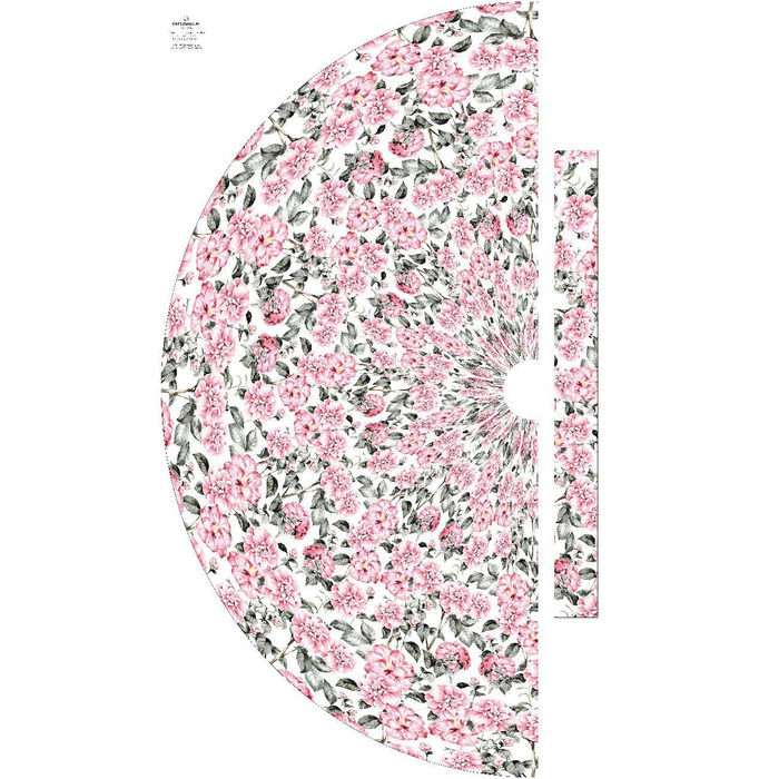 PINK PEONIES pat. 3 - skirt panel "MAXI"