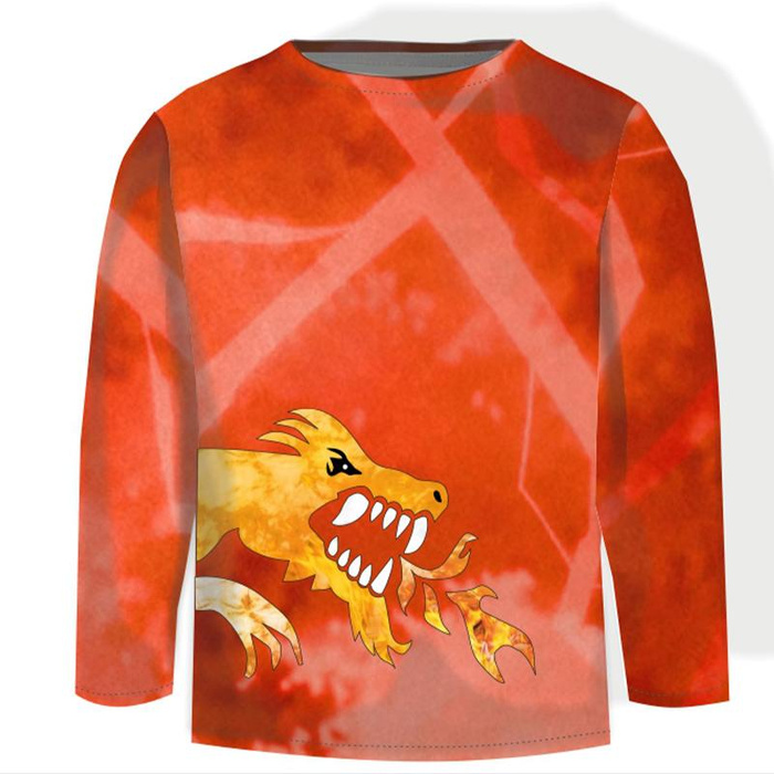 LONGSLEEVE - CZERWONY NINJA - single jersey (134/140)