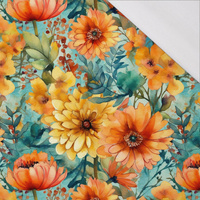 FLOWERS PAPAYA ORANGE WZ. 13 - Single Jersey