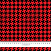 SCHWARZER HAHNENTRITT / rot - Wasserabweisende Webware