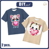 2-PACK - KINDER T-SHIRT - SWEET CATS Ms. 5 - Nähset (104/110)