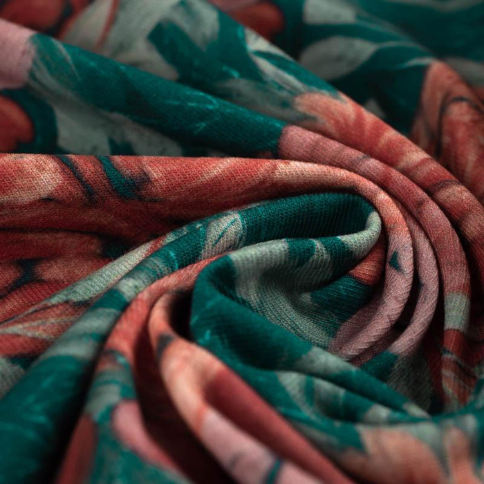 ROSES AND PEONIES pat. 5 - Waterproof woven fabric