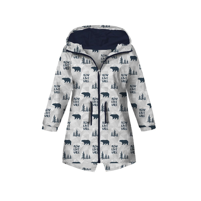 KINDERPARKA (ARIEL) - BÄREN (adventure) / hellgrau - Softshell (110/116)