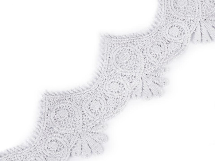 Embroidered lace 60 mm - light grey