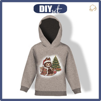 KID'S HOODIE (ALEX) - CREEPY CUTE CHRISTMAS WZ.4 - looped knit fabric (122/128)