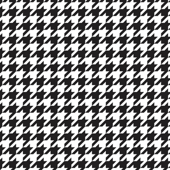 BLACK HOUNDSTOOTH / WHITE - Woven Fabric for tablecloths