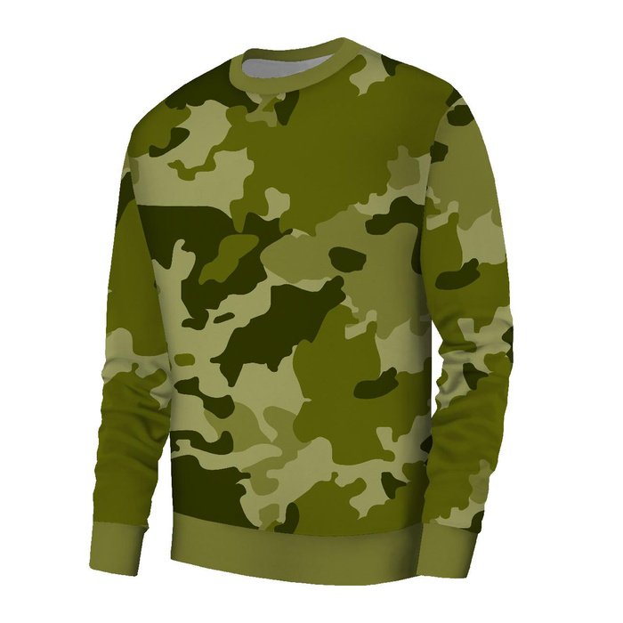 MĘSKA BLUZA (OREGON) BASIC - MORO WZ. 3 / oliwkowy - dzianina pętelkowa M