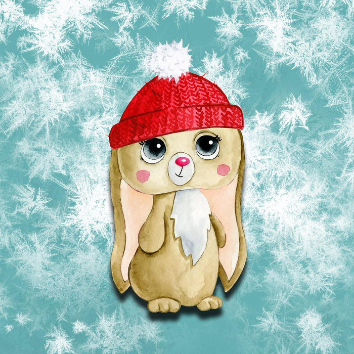 KINDERPYJAMAS "MIKI" - WINTERKANINCHEN MIA - Elastische Baumwoll Maschenware (146/152)