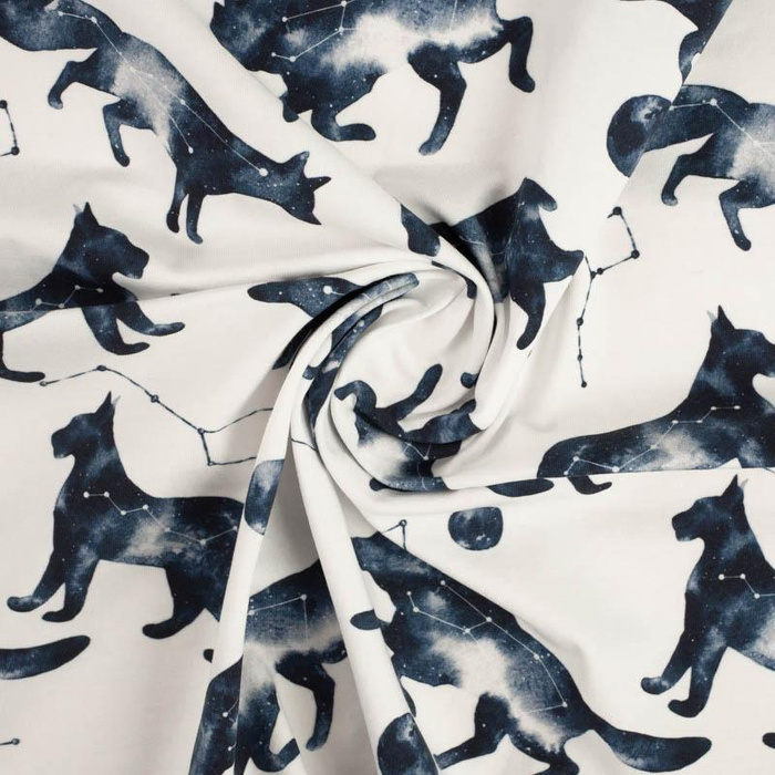 FOREST ANIMALS (GALACTIC ANIMALS) - single jersey with elastane 