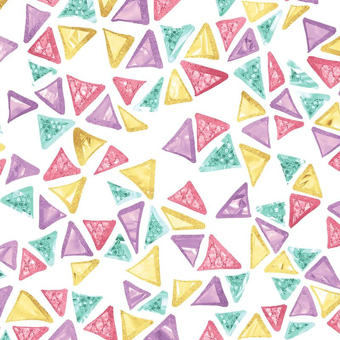 TROPICAL TRIANGLES - Cotton woven fabric