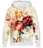 CLASSIC DAMEN HOODIE (POLA) - WATERCOLORS FLOWERS MS. 5 - Sommersweat - XXXL