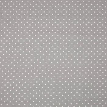 BÍLÉ TEČKY / šedá - tkanina HOME DECOR PREMIUM
