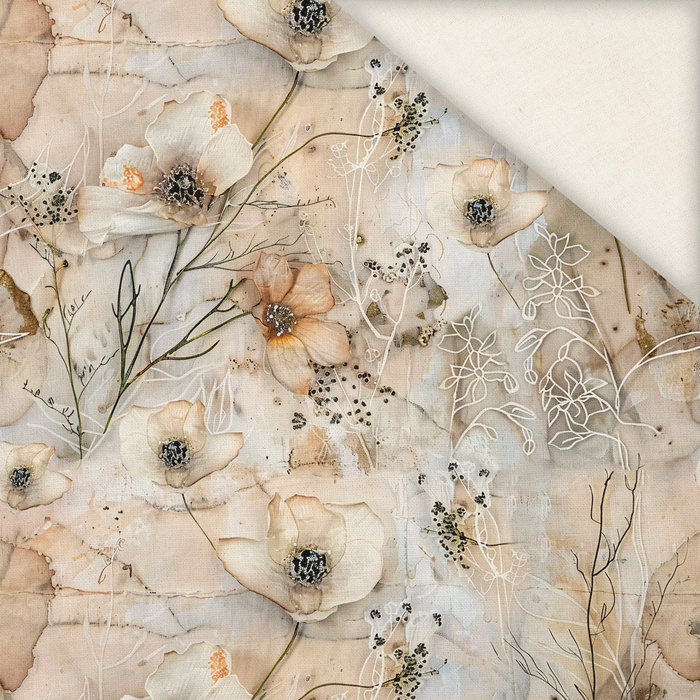 FLOWERS - Cloud Dancer WZ.1 - Linen 100%