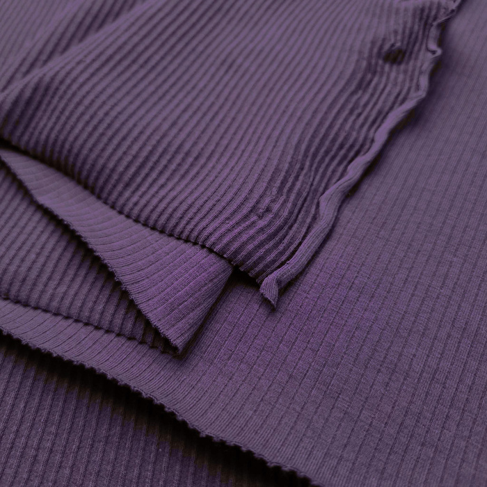 RIB JERSEY - Pflaume/ VIOLETTE (PLUM)