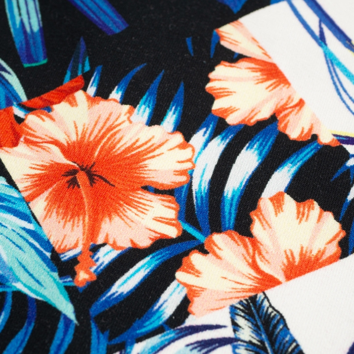 TROPICAL CHECK - looped knit SP250