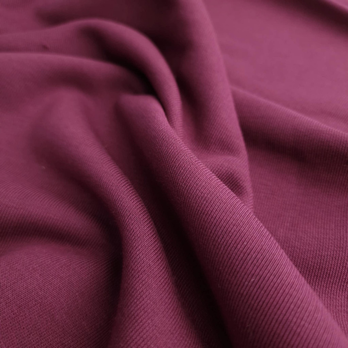 Looped knitwear with elastan (Pe260) - AUBERGINE (D-215) 