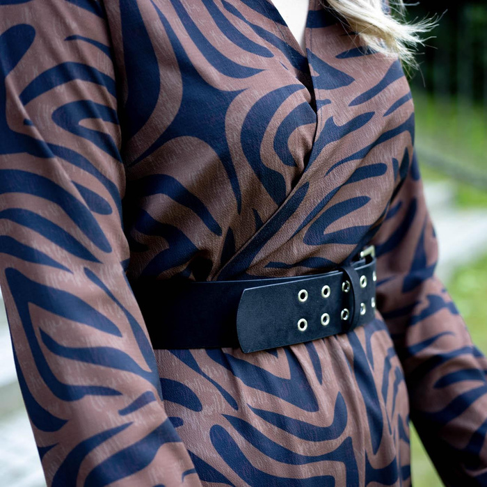 Zavinovací šaty s volánem (ABELLA) - GLAM PRINT Vz. 1 - Sada šití S