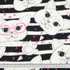 KATZEN MIT BRILLEN / rosa - SP250 French Terry mit Elasthan