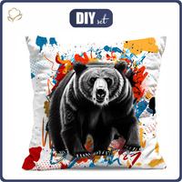 POLŠTÁŘ 45x45 - BEAR / SPECKS - přední + zadní strana