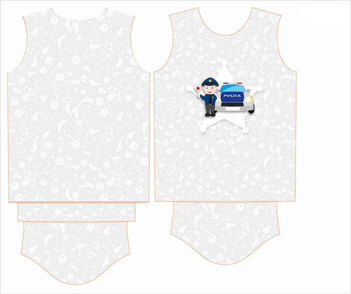 KINDER T-SHIRT - POLIZIST - Single Jersey (116-122)