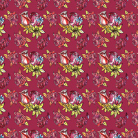 MEXICAN ROSES pat. 1 / fuchsia (DIA DE LOS MUERTOS)