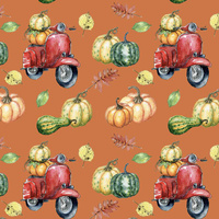 DYNIE NA SKUTERZE (liście) / ORANGE (DYNIOWY OGRÓDEK)