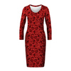 PENCIL DRESS (ALISA) - ROSES - sewing set XXL