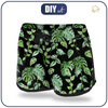 Women’s boardshorts - ROPICAL LEAVES MIX pat. 2 / black (JUNGLE) L