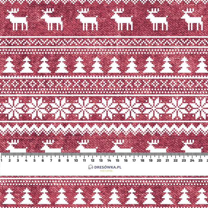 RENTIERE MST. 2 / ACID WASH DUNKELROT - leichte Maschenware angeraut