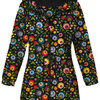 PARKA DAMSKA (ANNA) - FOLK ŁOWICKI / czarny - softshell  XL
