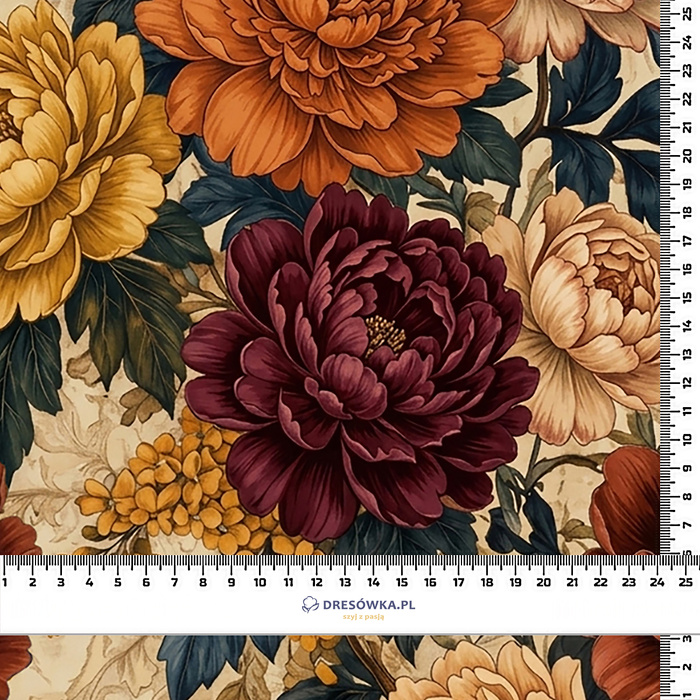 AUTUMN FLOWERS WZ. 26 - single jersey
